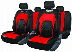 Κάλυμμα Kαθισμάτων Πλήρες Sparco Δερματίνη Spc3500 Μαύρο-Κόκκινο σετ 4 τμχ