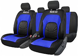 Κάλυμμα Kαθισμάτων Πλήρες Sparco Δερματίνη Spc3500 Μαύρο-Μπλέ σετ 4 τμχ
