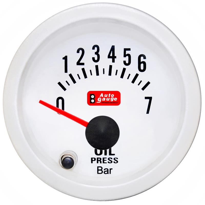 Όργανο Auto Gauge πίεση λαδιού Λευκό 7 Colors Όργανο Auto Gauge πίεση λαδιού Λευκό 7 Colors