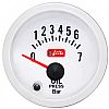 Όργανο Auto Gauge πίεση λαδιού Λευκό 7 Colors