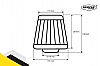 Φιλτροχοάνη Αυτοκινήτου carbon vertex 3 προσαρμογείς (αντάπτορες) 