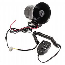 Κόρνα αυτοκινήτου 50W 12V 150dB με 6 διαφορετικούς ήχους και μικρόφωνο 