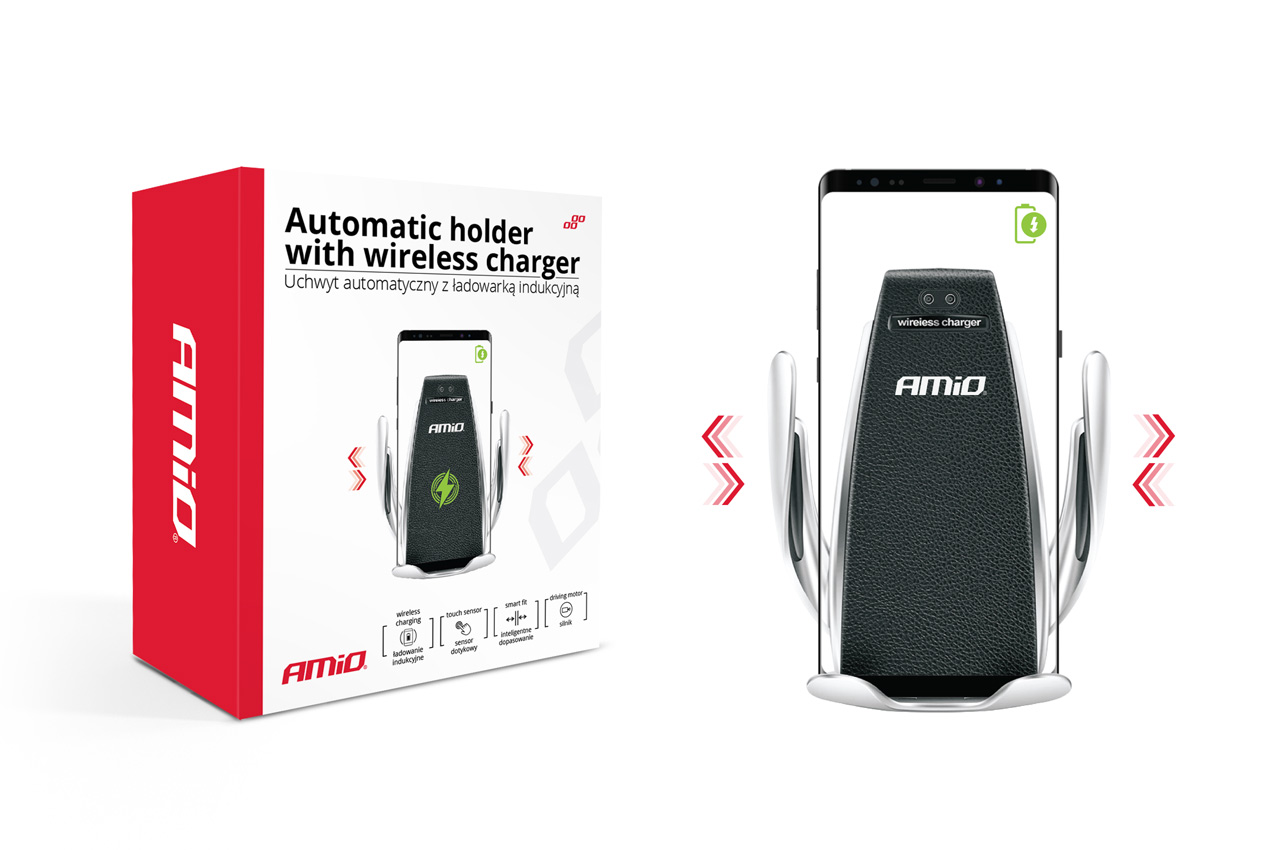 Βάση Κινητού Αεραγωγού Amio Αυτόματη με Wireless Φόρτιση ΡΗW-01 02160 Βάση Κινητού Αεραγωγού Amio Αυτόματη με Wireless Φόρτιση ΡΗW-01 02160