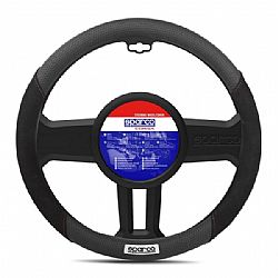 Κάλυμμα Τιμονιού Sparco Suede κόκκινη ραφή 37-38cm SPC1112BK