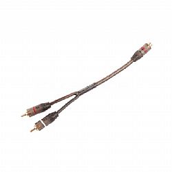 Καλώδιο RCA Y-Connector 30Cm, 1 RCA θηλυκό - 2 RCA αρσενικά - GZCY 30X