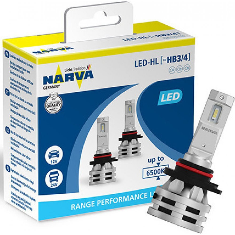 Narva Range Performance Led HB3 / HB4 6500K 12-24V 24W σετ 2τμχ Narva Range Performance Led HB3 / HB4 6500K 12-24V 24W σετ 2τμχ