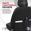 Καλύμματα Αυτοκινήτου Otom GTI Sports Design Universal Jacquard / Lacost / Δερματίνη Σετ Εμπρός / Πίσω 11 Τεμαχίων Μαύρο - Κόκκινο GTI-801