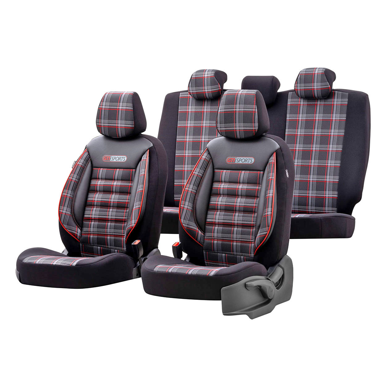 Καλύμματα Αυτοκινήτου Otom GTI Sports Design Universal Jacquard / Lacost / Δερματίνη Σετ Εμπρός / Πίσω 11 Τεμαχίων Μαύρο - Κόκκινο GTI-801 Καλύμματα Αυτοκινήτου Otom GTI Sports Design Universal Jacquard / Lacost / Δερματίνη Σετ Εμπρός / Πίσω 11 Τεμαχίων Μαύρο - Κόκκινο GTI-801
