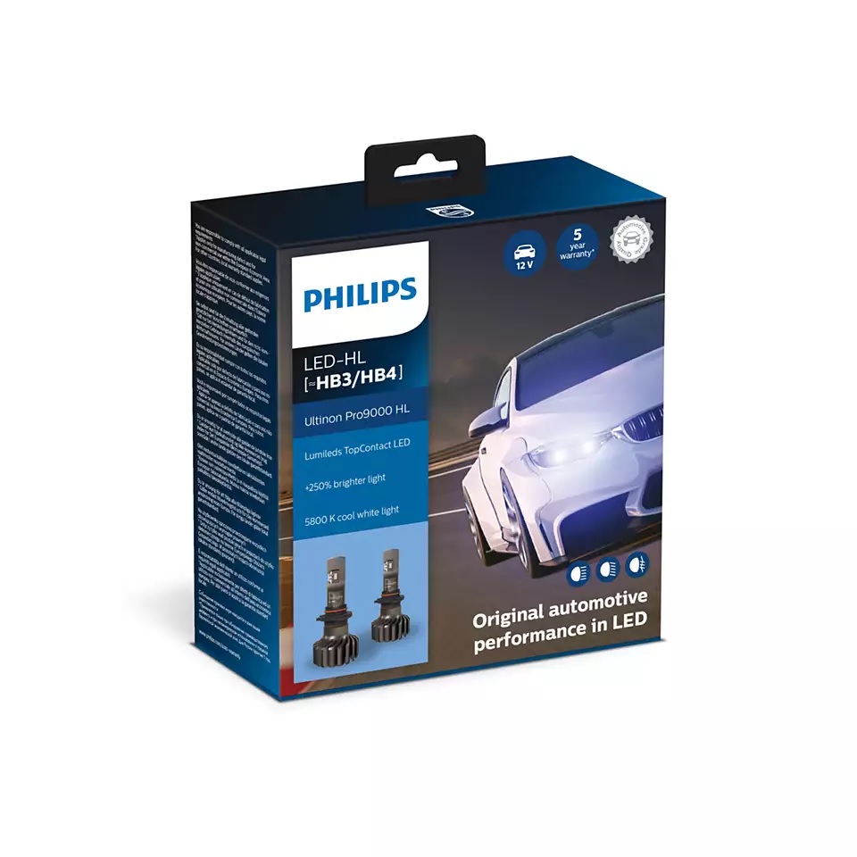 PHILIPS HB3/HB4 Ultinon Pro9000 HL Led 12V 20W +250% Περισσ. Φως 5800K 11005U90CWX2 PHILIPS HB3/HB4 Ultinon Pro9000 HL Led 12V 20W +250% Περισσ. Φως 5800K 11005U90CWX2