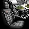 Καλύμματα Αυτοκινήτου Otom GTI Sports Design Universal Jacquard / Lacost / Δερματίνη Σετ Εμπρός / Πίσω 11 Τεμαχίων Μαύρο - Γκρι GTI-807