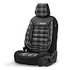 Καλύμματα Αυτοκινήτου Otom GTI Sports Design Universal Jacquard / Lacost / Δερματίνη Σετ Εμπρός / Πίσω 11 Τεμαχίων Μαύρο - Γκρι GTI-807
