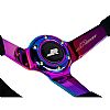 JRspec sports τιμονι βαθυ alcadara blue steering wheel 350mm diameter 80mm offset