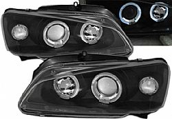 Φανάρια Set Για Peugeot 106 96-99 Angel Eyes Μαύρα H7/H7