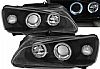 Φανάρια Set Για Peugeot 106 96-99 Angel Eyes Μαύρα H7/H7