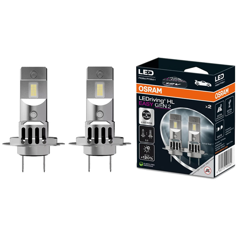Λάμπες Led H7/h18 Osram Ledriving Hl Easy Gen2 12volt 16watt 2000lm 6500k 2 Τεμάχια Λάμπες Led H7/h18 Osram Ledriving Hl Easy Gen2 12volt 16watt 2000lm 6500k 2 Τεμάχια
