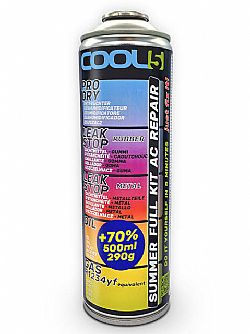 COOL5 5w1αέριο, πλήρωσης κλιματισμού αυτοκινήτου 2017-FULL KIT AC REPAIR R1234yf (ισοδυναμο 760g) 290g